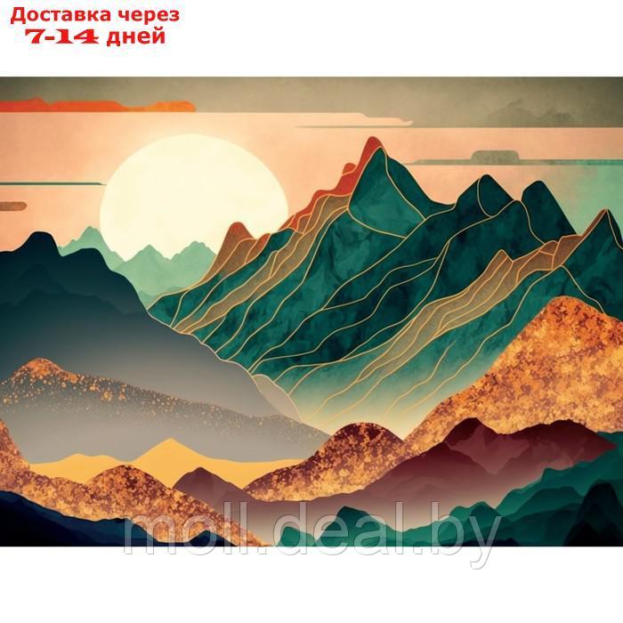 Картина по номерам с подрамником и поталью "Закат в горах", 30 х 40 см - фото 3 - id-p227076011