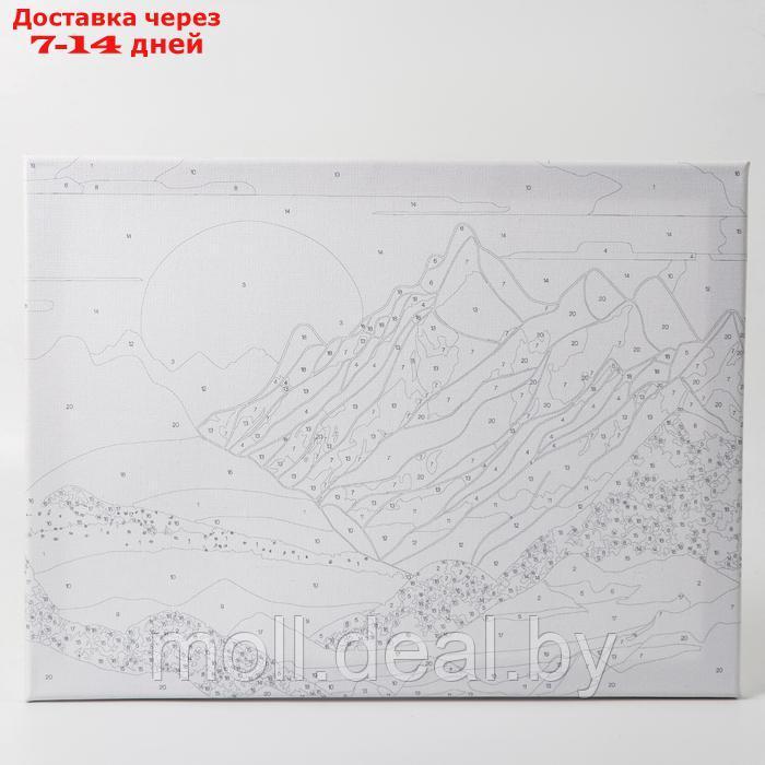 Картина по номерам с подрамником и поталью "Закат в горах", 30 х 40 см - фото 10 - id-p227076011