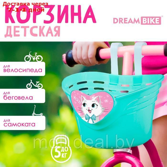 Корзинка детская "Мяу!" Dream Bike, цвет бирюзовый - фото 1 - id-p227109175