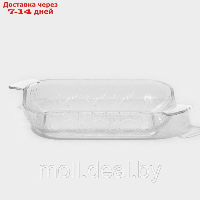 Блюдо-шубница "Ракушка", стеклянное, 30×16×5 см, в подарочной упаковке - фото 2 - id-p227098435