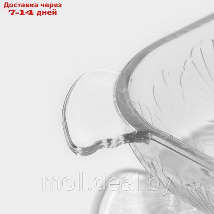 Блюдо-шубница "Ракушка", стеклянное, 30×16×5 см, в подарочной упаковке - фото 4 - id-p227098435