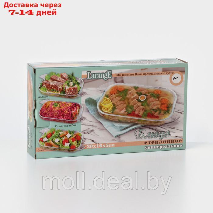 Блюдо-шубница "Ракушка", стеклянное, 30×16×5 см, в подарочной упаковке - фото 7 - id-p227098435