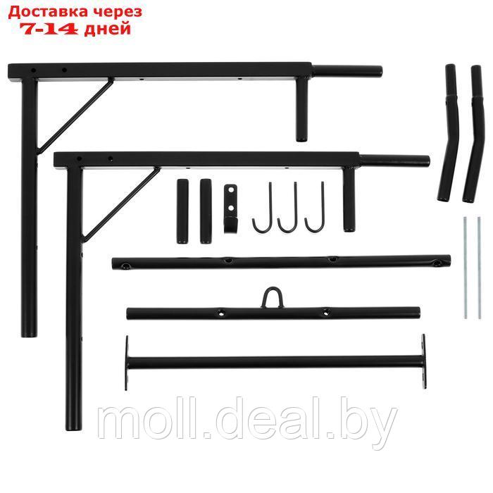 Турник-брусья "Железное тело" 3 в 1, разборный, цвет чёрный - фото 2 - id-p227091919