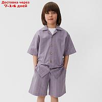 Костюм для мальчика (рубашка, шорты) KAFTAN, р.32 (110-116), серый