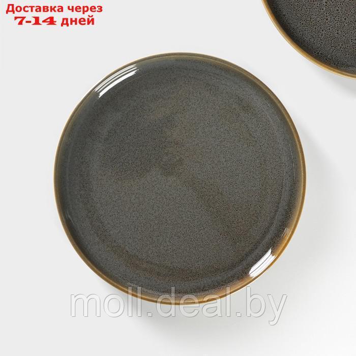 Набор тарелок фарфоровых обеденных Magistro Fog, 2 предмета: d=28 см, цвет серый - фото 5 - id-p227077000