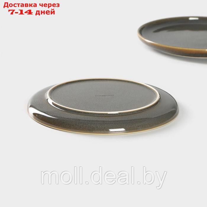 Набор тарелок фарфоровых обеденных Magistro Fog, 2 предмета: d=28 см, цвет серый - фото 6 - id-p227077000