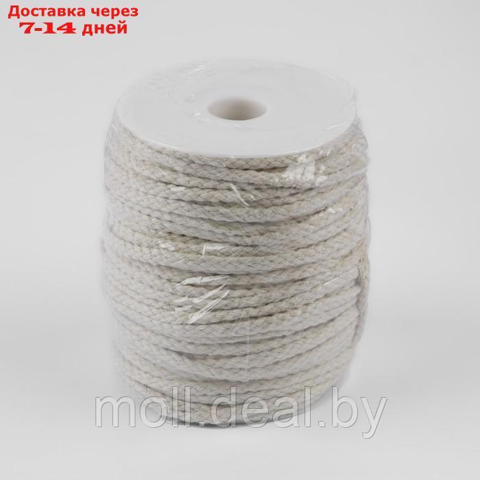 Шнур для плетения, хлопчатобумажный, без сердечника, d = 5 мм, 50 ± 1 м, цвет белый - фото 3 - id-p226888707