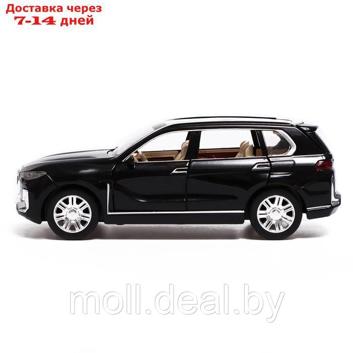 Машина металлическая BMW X7, 1:24, открываются двери, капот, багажник цвет черный - фото 2 - id-p227113438