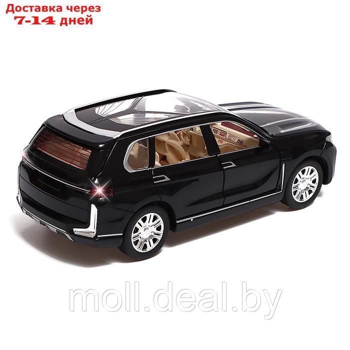 Машина металлическая BMW X7, 1:24, открываются двери, капот, багажник цвет черный - фото 3 - id-p227113438
