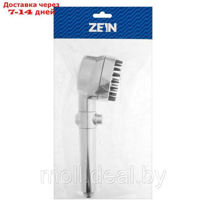 Лейка для душа ZEIN Z3551, d=80 мм, 3 режима, с массажными зубчиками, кнопка "стоп", хром - фото 8 - id-p227087914