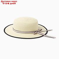 Шляпа для девочки MINAKU "Леди", размер 52-54, цвет экрю
