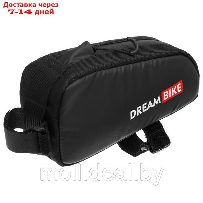 Велосумка Dream Bike Bikepacking на раму, 21х10х5, цвет чёрный - фото 1 - id-p226890685