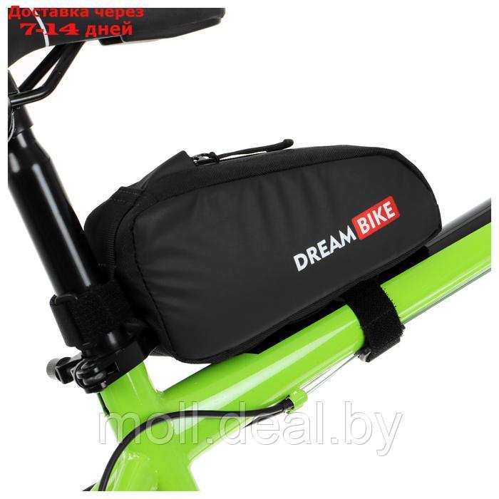 Велосумка Dream Bike Bikepacking на раму, 21х10х5, цвет чёрный - фото 2 - id-p226890685