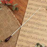 Дирижерская палочка Music Life, 38,5 х 2 см, коричневая деревянная ручка