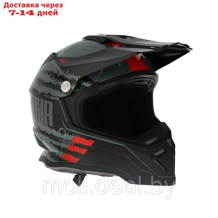 Шлем кроссовый, размер XXL, модель - BLD-819-7, черно-красный - фото 4 - id-p227086983