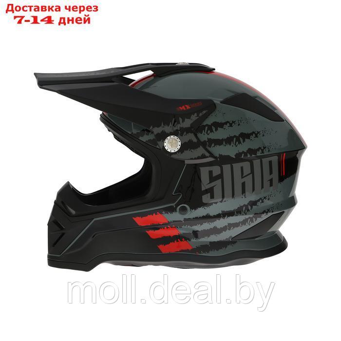 Шлем кроссовый, размер XXL, модель - BLD-819-7, черно-красный - фото 6 - id-p227086983