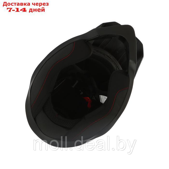 Шлем кроссовый, размер XXL, модель - BLD-819-7, черно-красный - фото 9 - id-p227086983