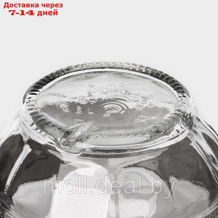 Набор стеклянный питьевой "Неро", 7 предметов: графин 500 мл, стопки 50 мл, цвет серебро - фото 5 - id-p227077027
