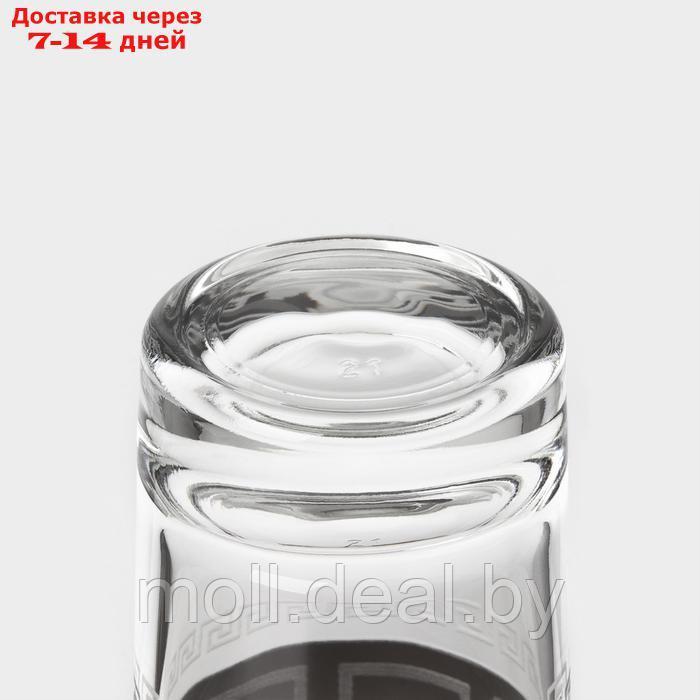 Набор стеклянный питьевой "Неро", 7 предметов: графин 500 мл, стопки 50 мл, цвет серебро - фото 8 - id-p227077027