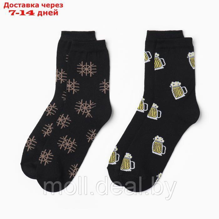 Набор мужских носков KAFTAN "Пиво" 2 пары, р. 41-44 (27-29 см) - фото 1 - id-p226885847