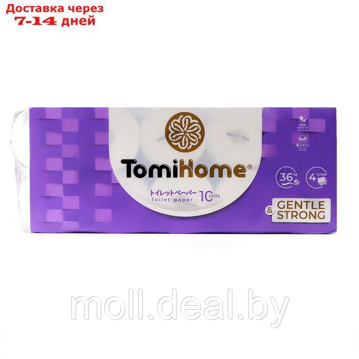 Туалетная бумага TomiHome, 36 м, 4 слоя, 10 рулонов - фото 1 - id-p226884892