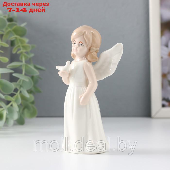 Сувенир керамика "Девочка-ангел с белой голубкой в руке" 11,7х7х4 см - фото 2 - id-p227082010