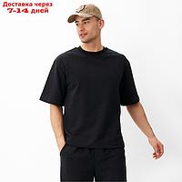 Футболка мужская из органического хлопка MINAKU REGULAR FIT: цвет чёрный, р-р 50