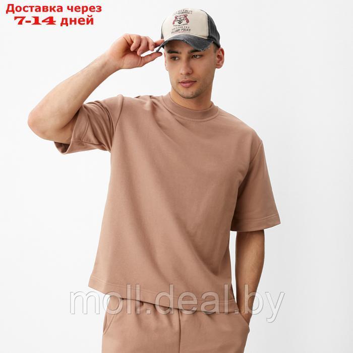 Футболка мужская из органического хлопка MINAKU REGULAR FIT: цвет бежевый, р-р 44 - фото 1 - id-p226885851