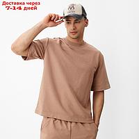 Футболка мужская из органического хлопка MINAKU REGULAR FIT: цвет бежевый, р-р 52