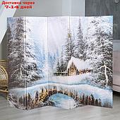 Ширма "Картина маслом. Зимний лес", 250 х 160 см