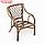 Набор садовой мебели "Makita": 2 кресла, диван, стол, ротанг тёмный, подушки бежевые, фото 10