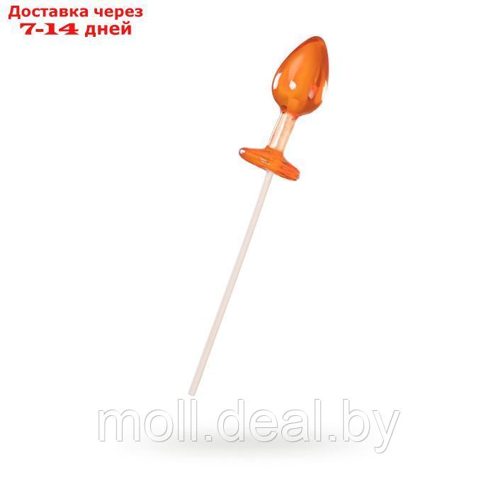 Леденец Sosuчki "Анальная втулка малая Amaretto", цвет оранжевый, 29 г