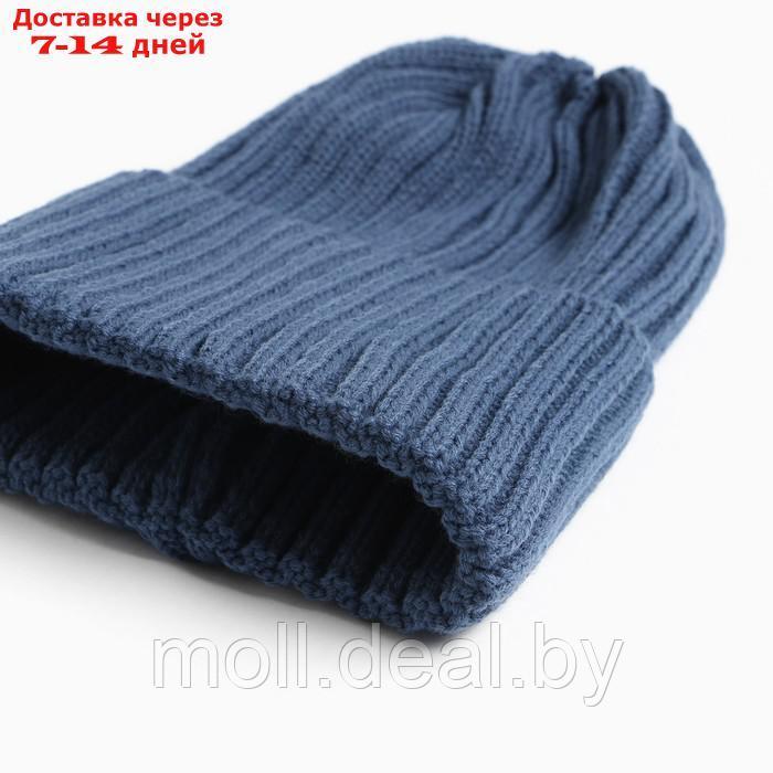 Комплект для девочки (шапка, снуд), цвет синий, размер 50-54 - фото 2 - id-p227098489