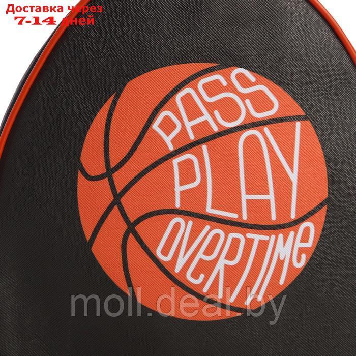 Рюкзак детский "Баскетбол", 23*20,5 см, отдел на молнии, цвет черный - фото 3 - id-p227091971
