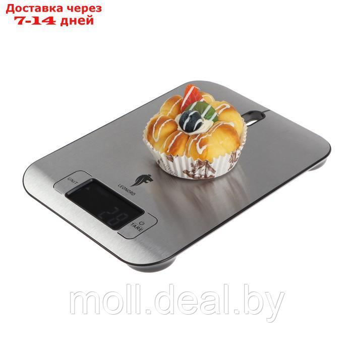 Весы кухонные Leonord LE-1705, электронные, до 5 кг, LCD дисплей, серебристые - фото 6 - id-p227105290