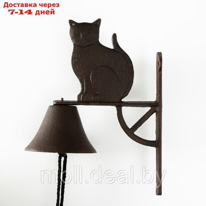 Колокол сувенирный чугун "Котик" 18х10х25 см - фото 3 - id-p227089945