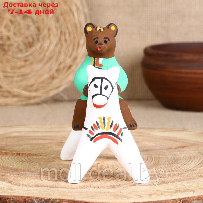 Сувенир"Медведь на коне", каргопольская игрушка - фото 2 - id-p227111331