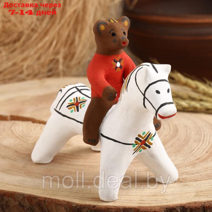 Сувенир"Медведь на коне", каргопольская игрушка - фото 7 - id-p227111331