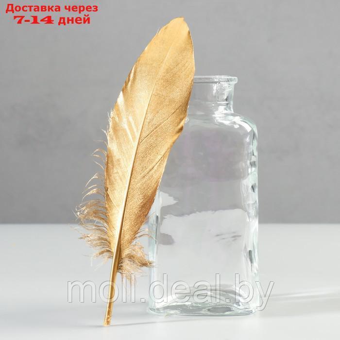 Набор перьев гуся 15-20 см, 10 шт, золотой