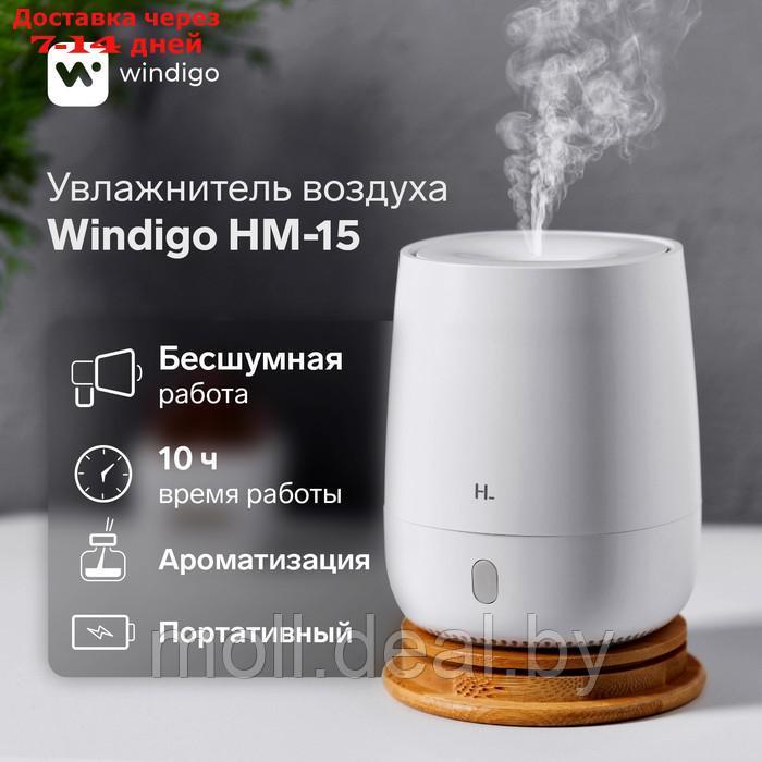 Увлажнитель воздуха Windigo HM-15, ультразвуковой, 120 мл, 5 Вт, USB Type-C, подсветка - фото 1 - id-p227091987