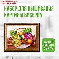 Набор для вышивания картины бисером "Фрукты в корзине" ZX3013