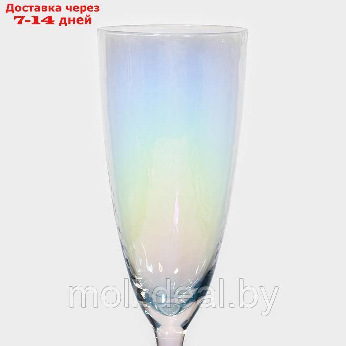 Набор бокалов для шампанского "Жемчуг" 270 мл, 7,5х26 см,2 шт цвет перламутровый - фото 4 - id-p227087029