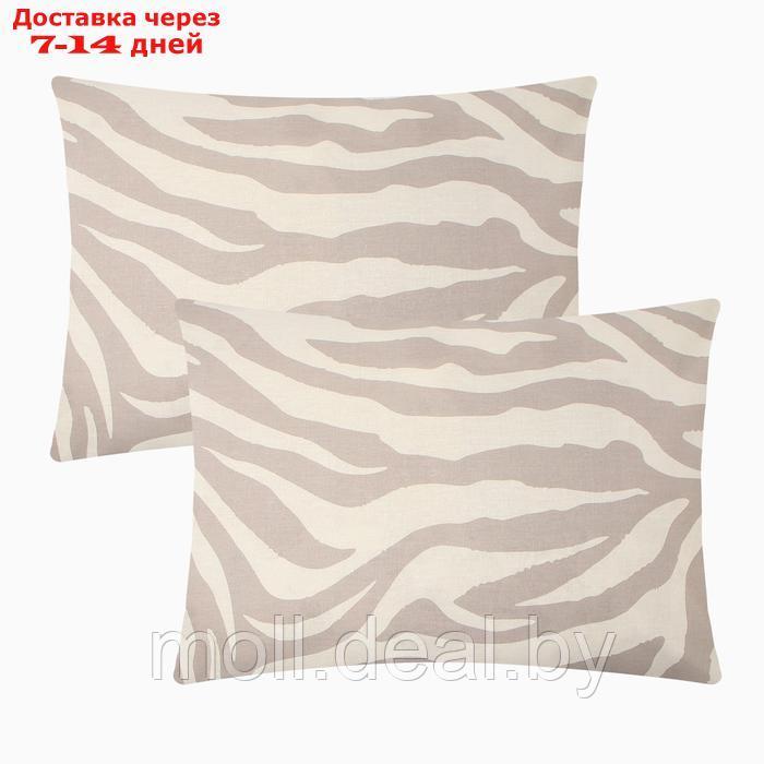 Комплект наволочек Этель Beige zebra, 50х70 см - 2 шт., бязь - фото 1 - id-p227088997