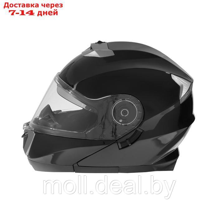 Шлем модуляр с двумя визорами, размер L, модель - BLD-160E, черный глянцевый - фото 10 - id-p227090989