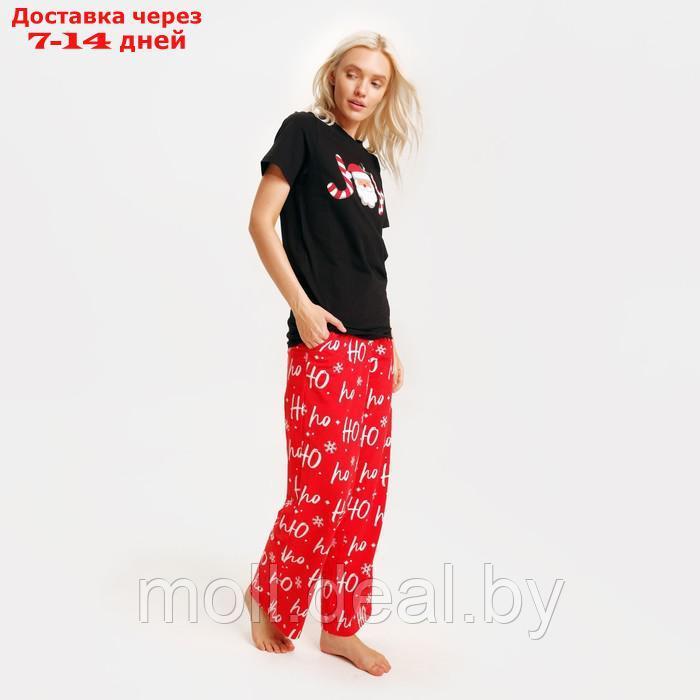 Пижама новогодняя женская (футболка и брюки) KAFTAN Joy, размер 44-46 - фото 2 - id-p227118893