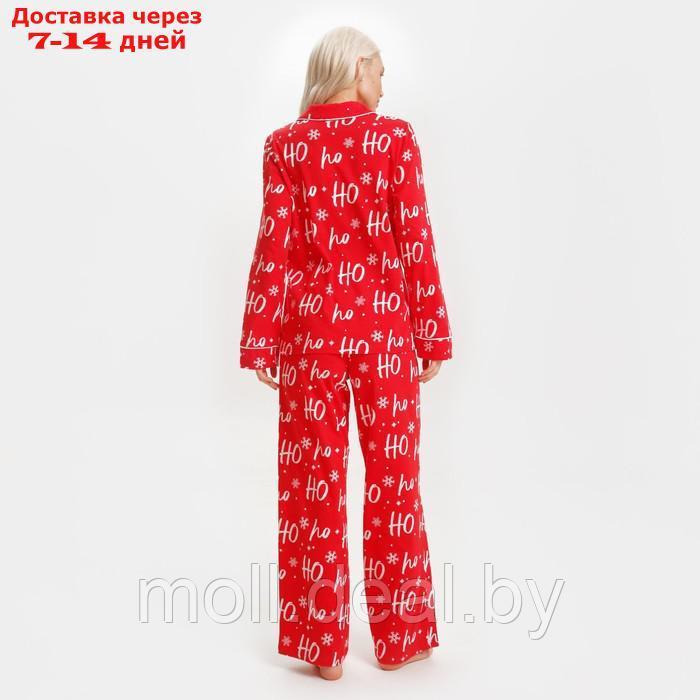 Пижама новогодняя женская (рубашка и брюки) KAFTAN ХоХо, размер 40-42 - фото 3 - id-p227118894