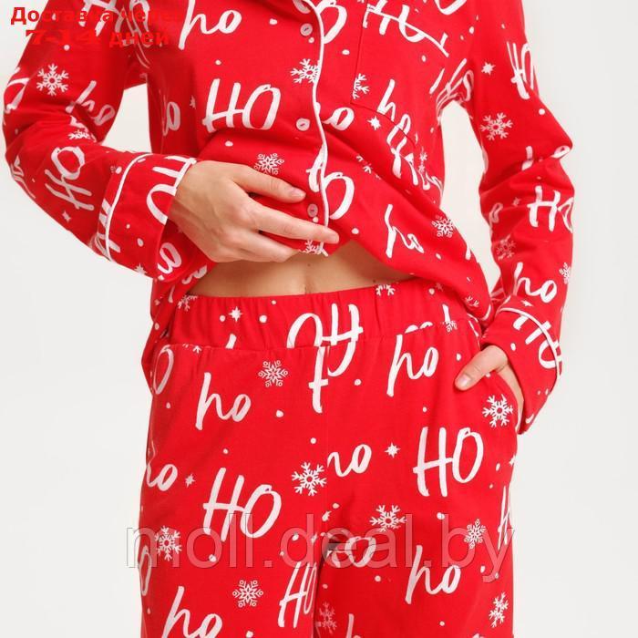 Пижама новогодняя женская (рубашка и брюки) KAFTAN ХоХо, размер 40-42 - фото 5 - id-p227118894