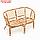 Набор садовой мебели Bahama Jawit: 2 кресла, диван, стол, ротанг светлый, подушки бежевые, фото 4