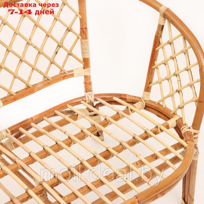 Набор садовой мебели Bahama Jawit: 2 кресла, диван, стол, ротанг светлый, подушки бежевые - фото 5 - id-p227075102
