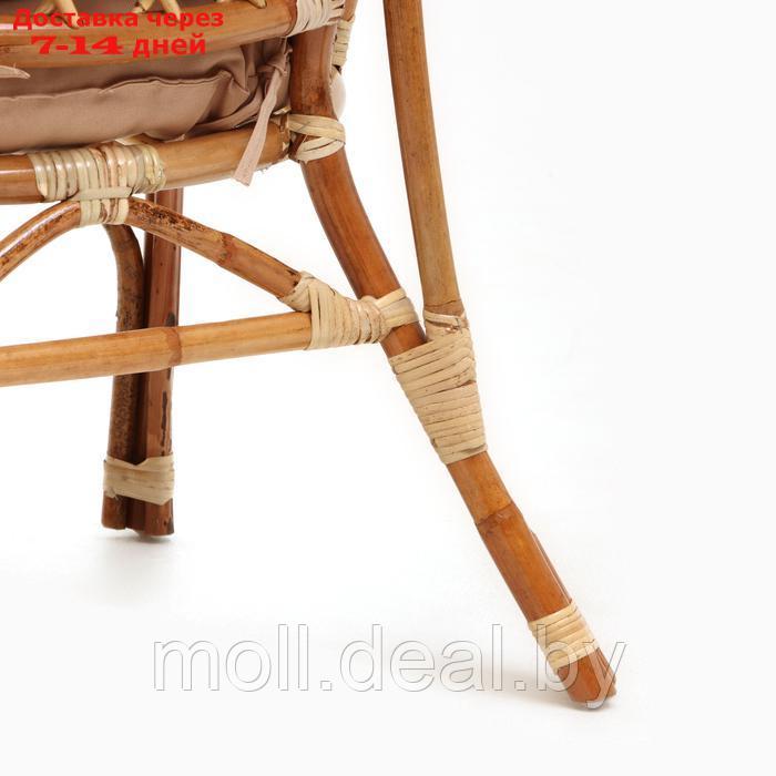 Набор садовой мебели Bahama Jawit: 2 кресла, диван, стол, ротанг светлый, подушки бежевые - фото 8 - id-p227075102
